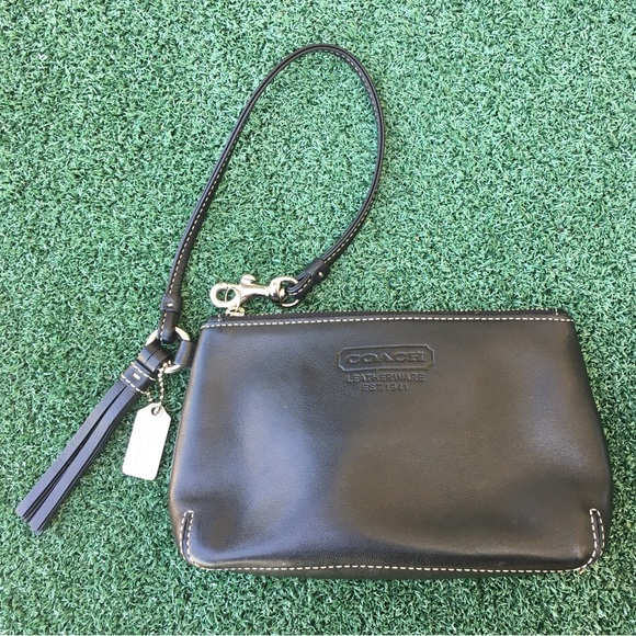 Coach Vintage Y2K Legacy Wristlet Leather Black - Picture 9 of 16